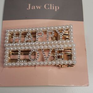 Rhinestone Pearl Hair Clips